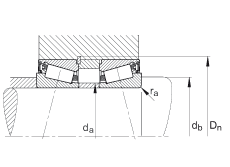 圓錐滾子軸承 JK0S080A, 整體圓錐滾子軸承，單側(cè)唇密封，直徑系列 0