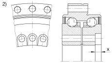 推力角接觸球軸承 ZKLDF325, 雙向，螺釘安裝，兩側(cè)帶密封蓋