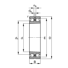 圓柱滾子軸承 NN3092-AS-K-M-SP, 根據(jù) DIN 5412-4 標(biāo)準(zhǔn)的主要尺寸, 非定位軸承, 雙列，帶錐孔，錐度 1:12 ，可分離, 帶保持架，減小的徑向內(nèi)部游隙，限制公差