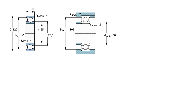 SKF 深溝球軸承, 用于高溫的深溝球軸承, 無密封件6311/VA201樣本圖片