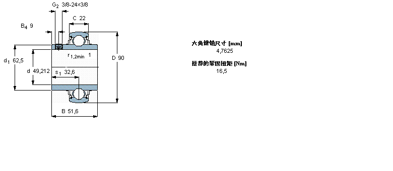 SKF Y-軸承, 用于高溫YAR210-115-2FW/VA228樣本圖片