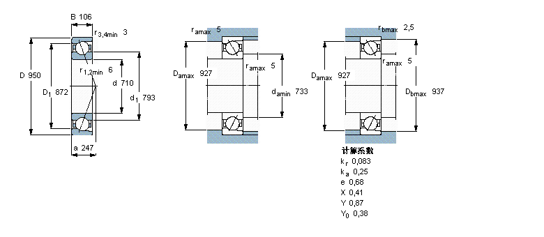 SKF 角接觸球軸承, 單列719/710ACMB/P5樣本圖片
