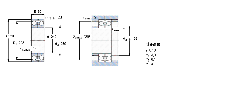 SKF 自調(diào)心球軸承, 圓柱孔和圓錐孔, 圓柱型內(nèi)孔, 無密封件13948樣本圖片