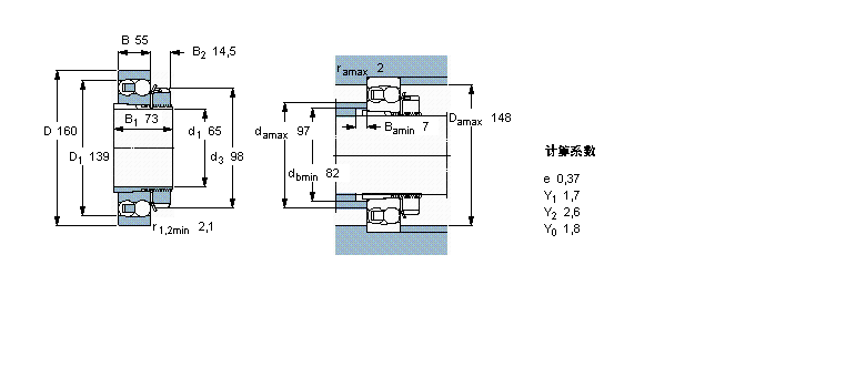 SKF 自調(diào)心球軸承, 帶緊定套, 無(wú)密封件2315KM+H2315樣本圖片