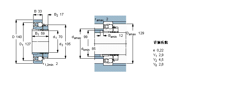SKF 自調心球軸承, 帶緊定套, 無密封件2216EKTN9+H316樣本圖片