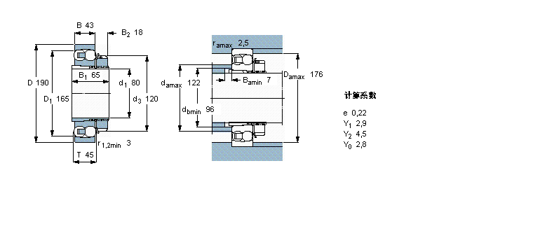 SKF 自調(diào)心球軸承, 帶緊定套, 無密封件1318K+H318樣本圖片