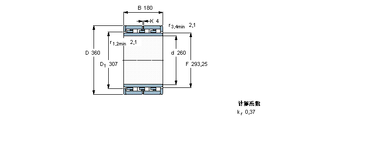 SKF 圓柱滾子軸承, 六列NNU6952M樣本圖片