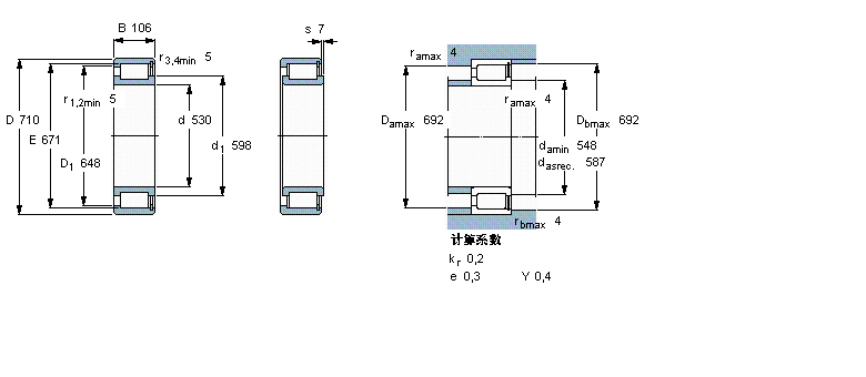 SKF 圓柱滾子軸承, 單列滿裝滾子, NCF 設計NCF29/530V樣本圖片
