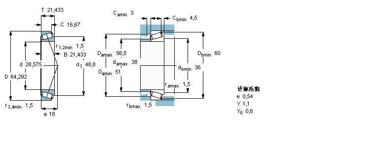 SKF 圓錐滾子軸承, 單列, 英制軸承M86647/610/QCL7C樣本圖片
