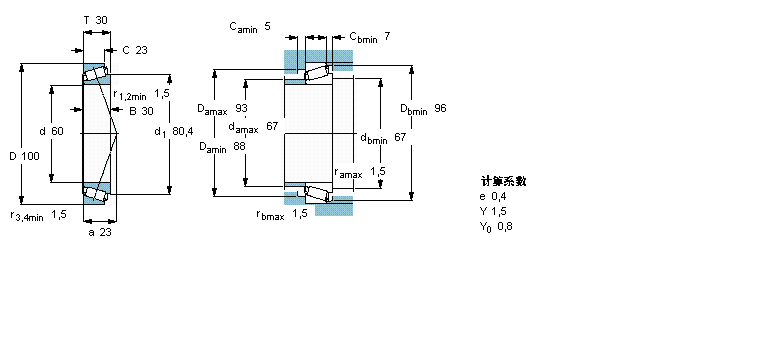 SKF 圓錐滾子軸承, 單列, 公制軸承33112/Q樣本圖片