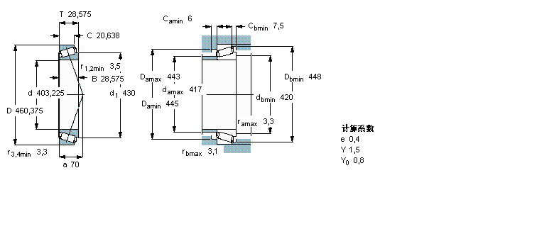 SKF 圓錐滾子軸承, 單列, 英制軸承LL566848/810/HA1樣本圖片