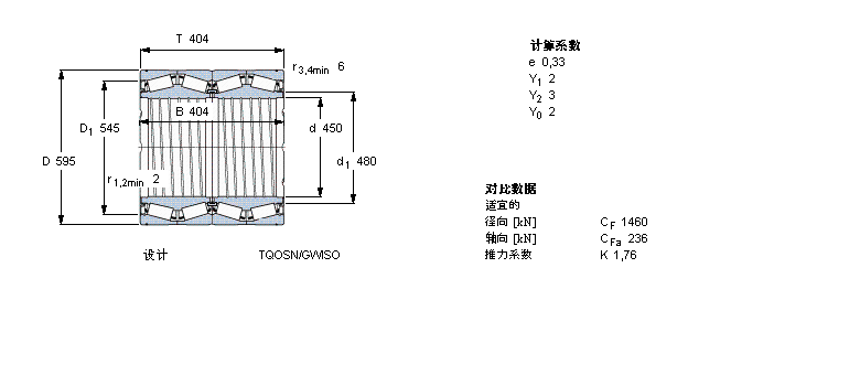SKF 圓錐滾子軸承, 四列，TQO結(jié)構(gòu), TQOSN/GWISO, 軸承孔中的螺旋槽BT4-8044G/HA1VA902樣本圖片