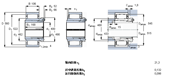 SKF CARB圓環(huán)滾子軸承, 帶緊定套的, 與保持架C3984KMB+OH3984HE樣本圖片