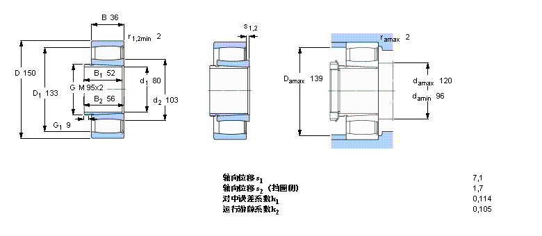SKF CARB圓環(huán)滾子軸承, 帶退卸套的, 滿C2217KV+AHX317樣本圖片