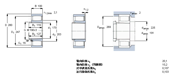 SKF CARB圓環(huán)滾子軸承, 帶退卸套的, 滿C4036K30V+AH24036樣本圖片