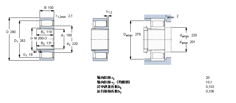 SKF CARB圓環(huán)滾子軸承, 帶退卸套的, 滿C4038K30V+AH24038樣本圖片