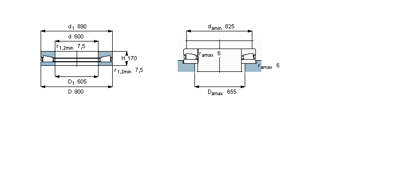 SKF 圓錐滾子推力軸承, 單向BFSB353201樣本圖片