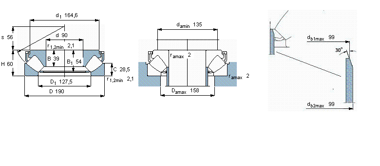SKF 球面滾子推力軸承, 球面滾子推力軸承29418E樣本圖片
