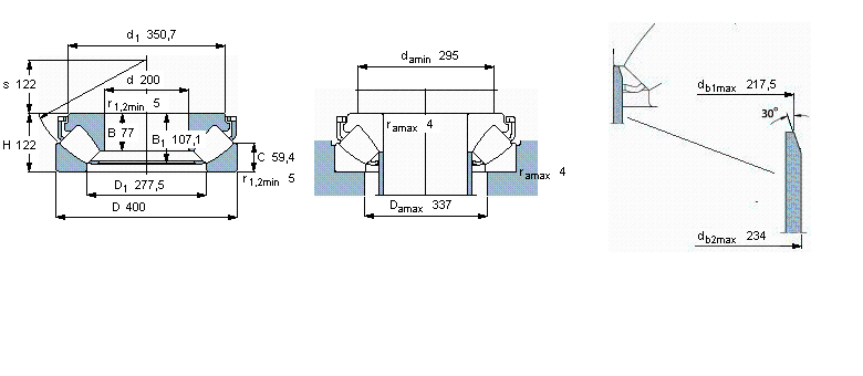 SKF 球面滾子推力軸承, 球面滾子推力軸承29440E樣本圖片