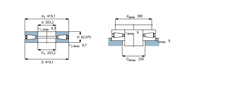 SKF 圓錐滾子推力軸承, 單向K-T811樣本圖片