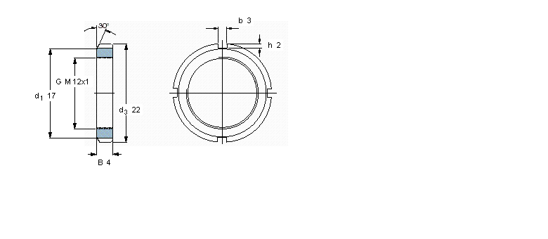 SKF 帶鎖定墊圈的KM(L)和HM鎖定螺母KM1樣本圖片