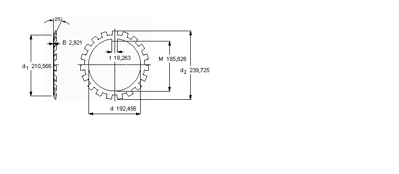 SKF W鎖緊墊圈, 英制尺寸W038樣本圖片