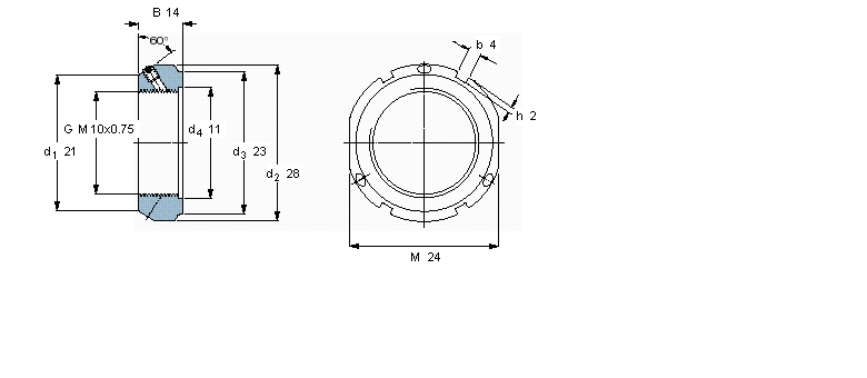 SKF 帶鎖緊銷的KMT精密鎖緊定螺母KMT0樣本圖片