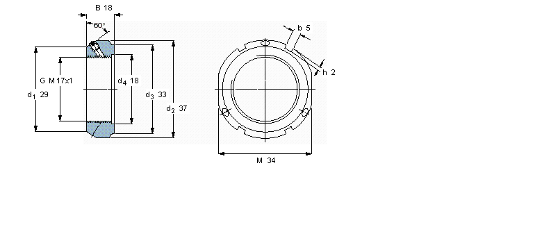SKF 帶鎖緊銷的KMT精密鎖緊定螺母KMT3樣本圖片