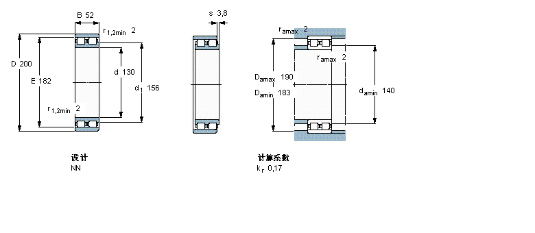 SKF 圓柱滾子軸承,雙列, 精密, NN 設(shè)計(jì)NN3026TN9/SP樣本圖片