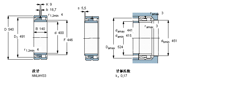 SKF 圓柱滾子軸承,雙列, 精密, NNU 設(shè)計(jì)NNU4980B/SPW33樣本圖片