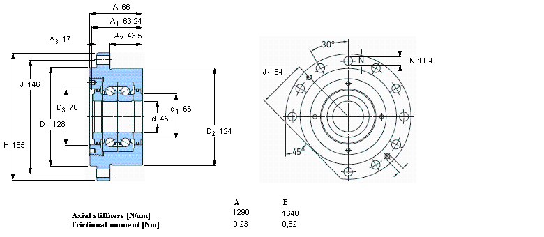 SKF 角接觸推力球軸承 for screw drives, cartridge units with flanged housingFBSA209/DF樣本圖片