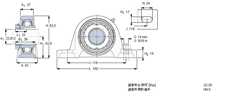 SKF Y-型立式軸承座單元, 鑄造軸承座，緊定套SYJ30KF樣本圖片