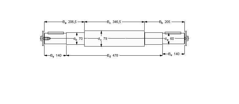 SKF 雙軸承單元, 用PDNB單元的軸VJ-PDNB214樣本圖片