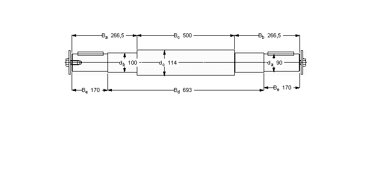 SKF 雙軸承單元, 用PDNB單元的軸VJ-PDNB320樣本圖片
