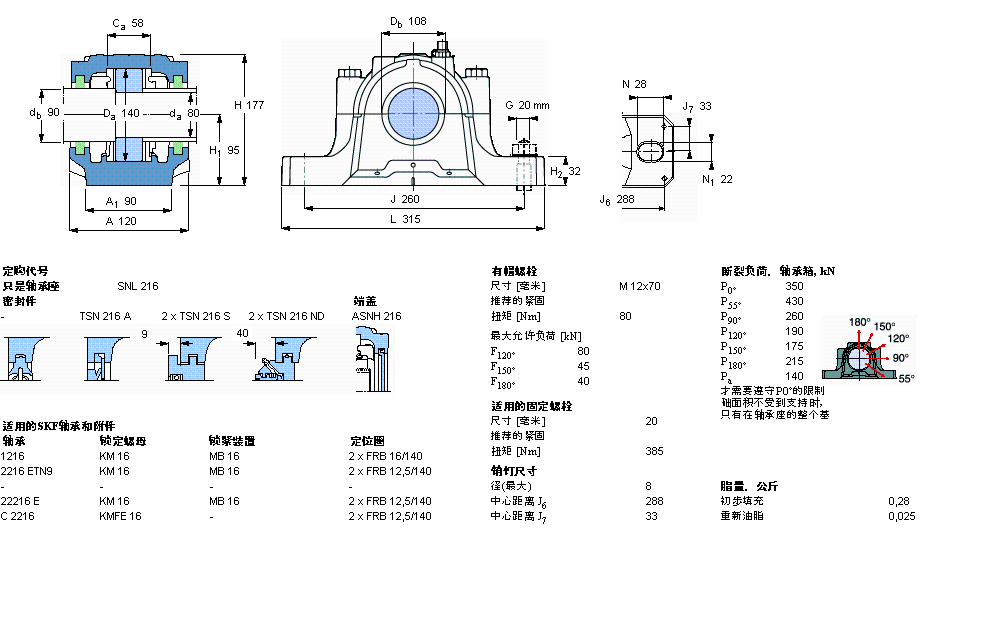 SKF 剖分立式軸承座, SNL，用于緊定套上的軸承，帶油封，標(biāo)準(zhǔn)密封SNL216樣本圖片