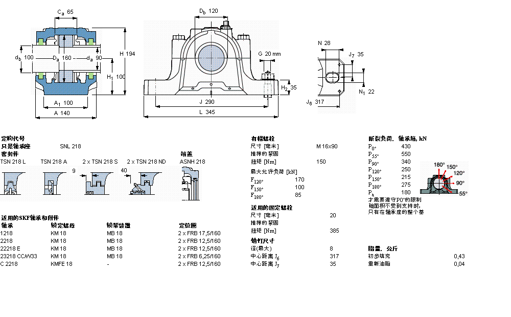 SKF 剖分立式軸承座, SNL，用于緊定套上的軸承，帶油封，標(biāo)準(zhǔn)密封SNL218樣本圖片