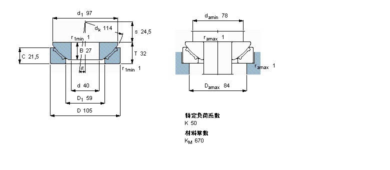 SKF 免維護(hù)球面滑動(dòng)推力軸承GX40F樣本圖片